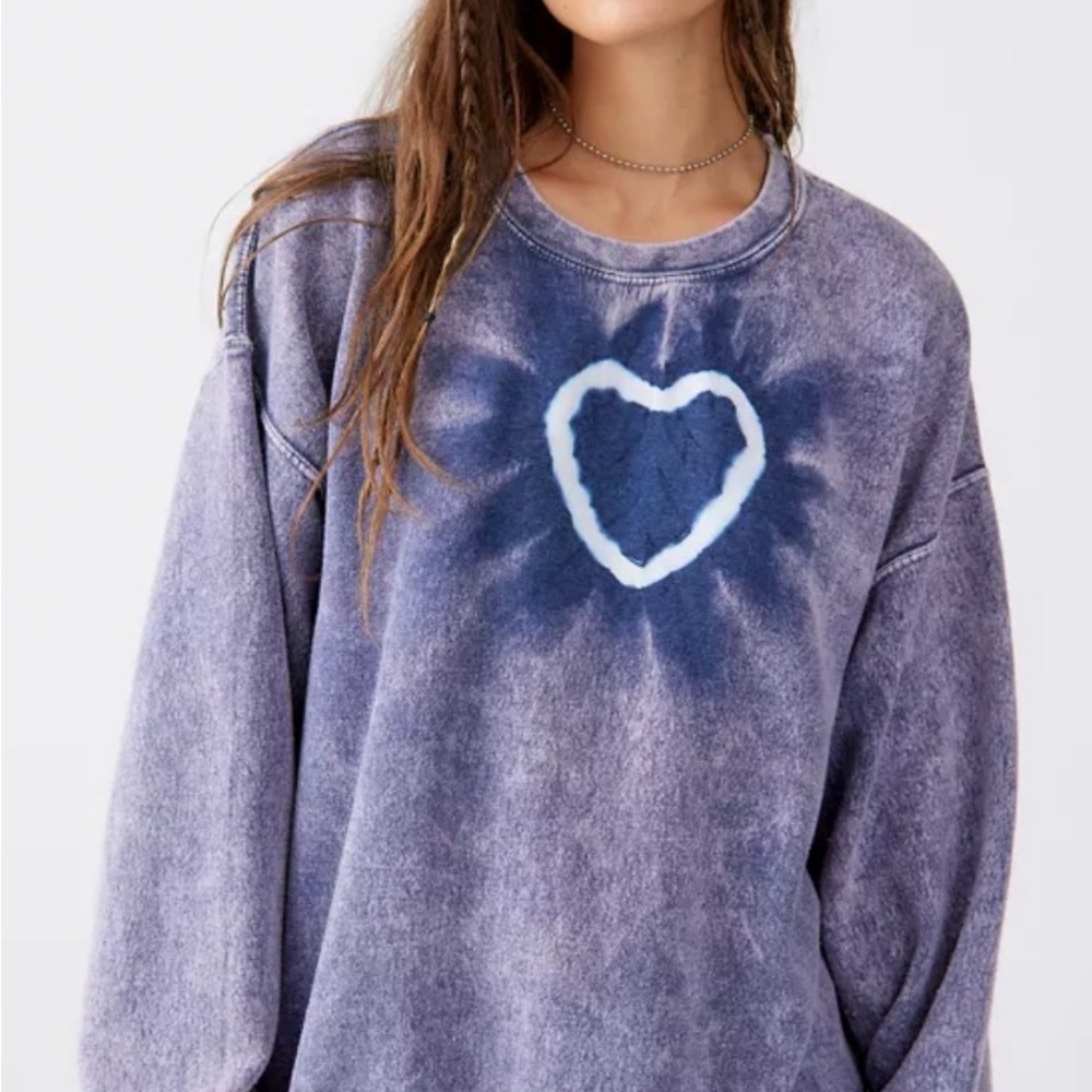 Urban Outfitters Blue Heart Sweatshirt